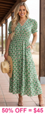 Beautiful Green Printed dress