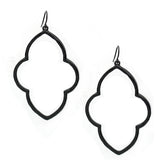 Geometric Shape Black Earrings