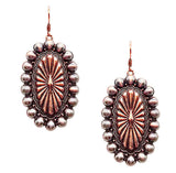 Western Concho w/Navajo Bead Dangle Earring