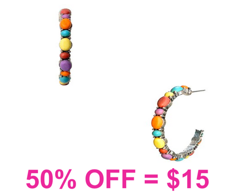 Multi Color Hoop Earrings