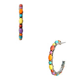 Multi Color Hoop Earrings