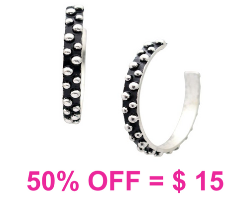 Western Bubble Open Hoop Earring