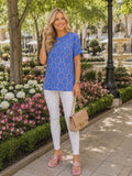 Blue Horseshoe printed top