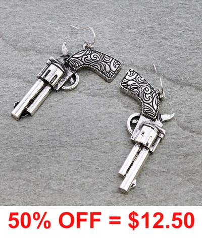 Western Gun Earring