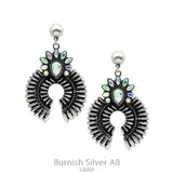 Silver Squash Blossom earrings with bling