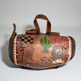 Western Genuine Leather cow hide backpack w/ tooling & Designs