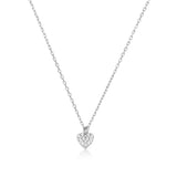 Silver Necklace with Mini Bling Heart pendant