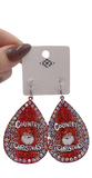 Country Christmas teardrop earrings