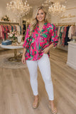 Pink & Green design top