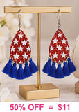 Star Glitter earrings with tassels
