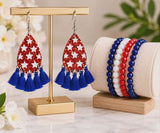 Star Glitter earrings with tassels