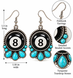 8 Ball Dangle Earrings