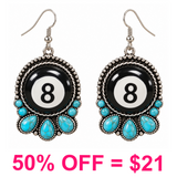 8 Ball Dangle Earrings