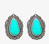 Western Teardrop Dangling Earrings