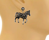 Western Bubble Dot Horse Earrings