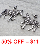 Western Bubble Dot Horse Earrings