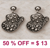 Western Hat Stud Earring
