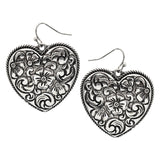 Western Floral Heart Earring