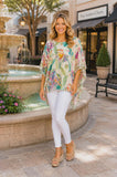 Tropical bird poncho top