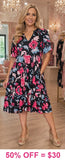 Pink and Blue floral dress