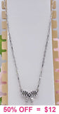 Burnished Silver Bow necklace