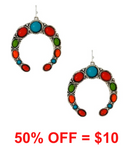Squash Blossom Western Earring