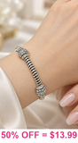 Silver rope, Bling section, stretch bracelet