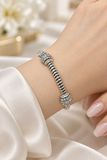 Silver rope, Bling section, stretch bracelet