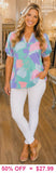 Pastel colors v-neck top