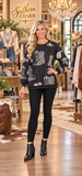 Black Western print sweatshirt