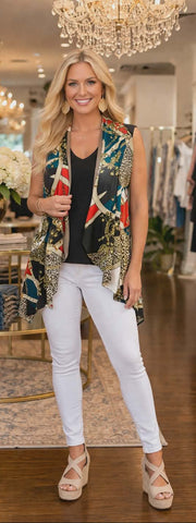 Multi Print, Leopard, Vest