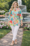 Baby Blue floral Baby Doll Top