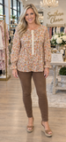 Boho Vintage Floral blouse