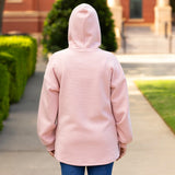 Blush pink quilted hoodie
