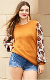 Football long sleeve textured top