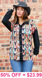 Steer & Tribal button up top