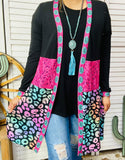 OFF..S/M : Pink Toole, Turquoise Concho, Multi Leopard Cardigan