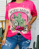 DESERT DARLIN' Pink Cactus graphic tee