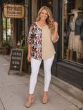 Half Horse/ Light Tan Short Sleeve Top