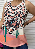 Leopard & Western Print tank top