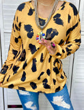 Mustard Leopard long sleeve top