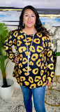 Black and Mustard leopard long sleeve top