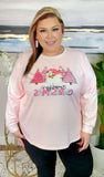 3X Merry Christmas Blush sweatshirt
