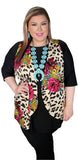 Cream Leopard, Pink Floral, Vest