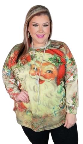 Small : Vintage Santa long sleeve top