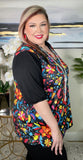 Colorful v-neck blouse