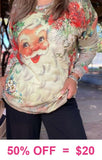 Small : Vintage Santa long sleeve top