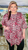 large : Maroon Leopard Scoop Tunic
