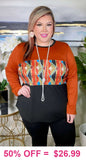 OFF..Rust, Tribal, color block top