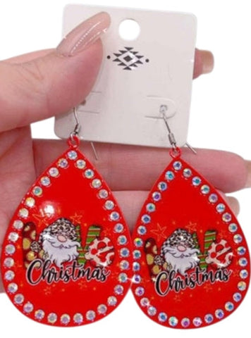 LOVE Christmas Red earrings